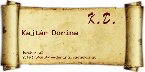 Kajtár Dorina névjegykártya